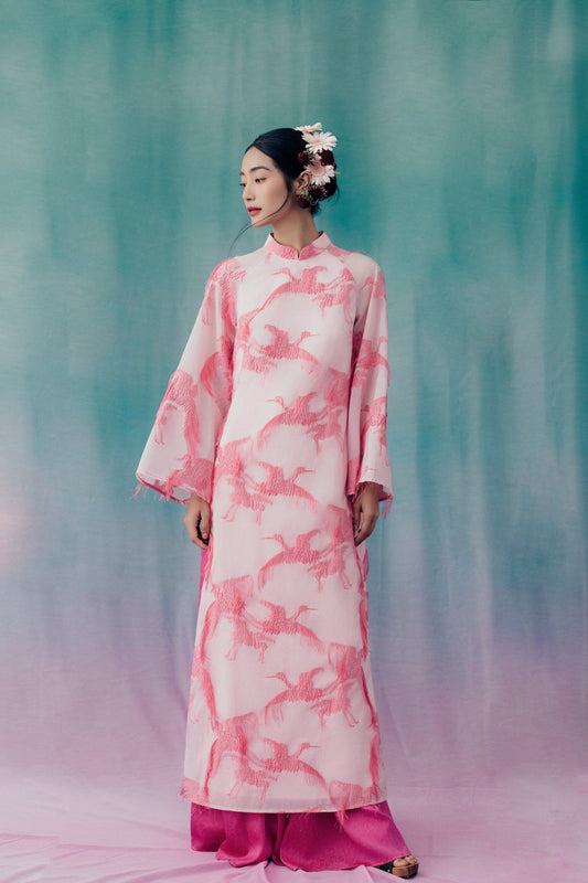 ÁO DÀI HỒNG HẠC