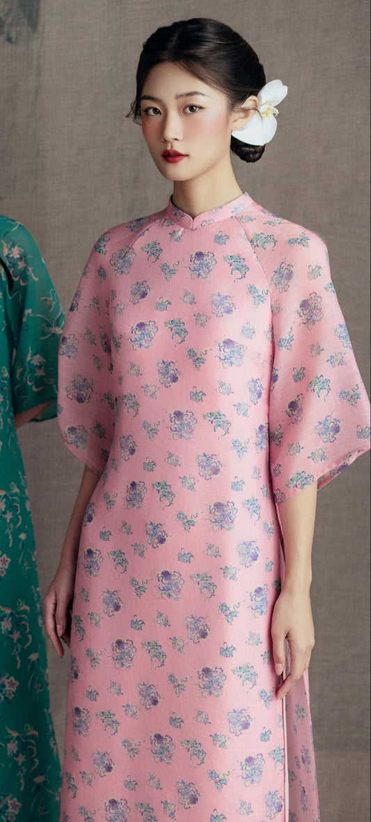 ÁO DÀI XUÂN CA HỒNG NHẠT